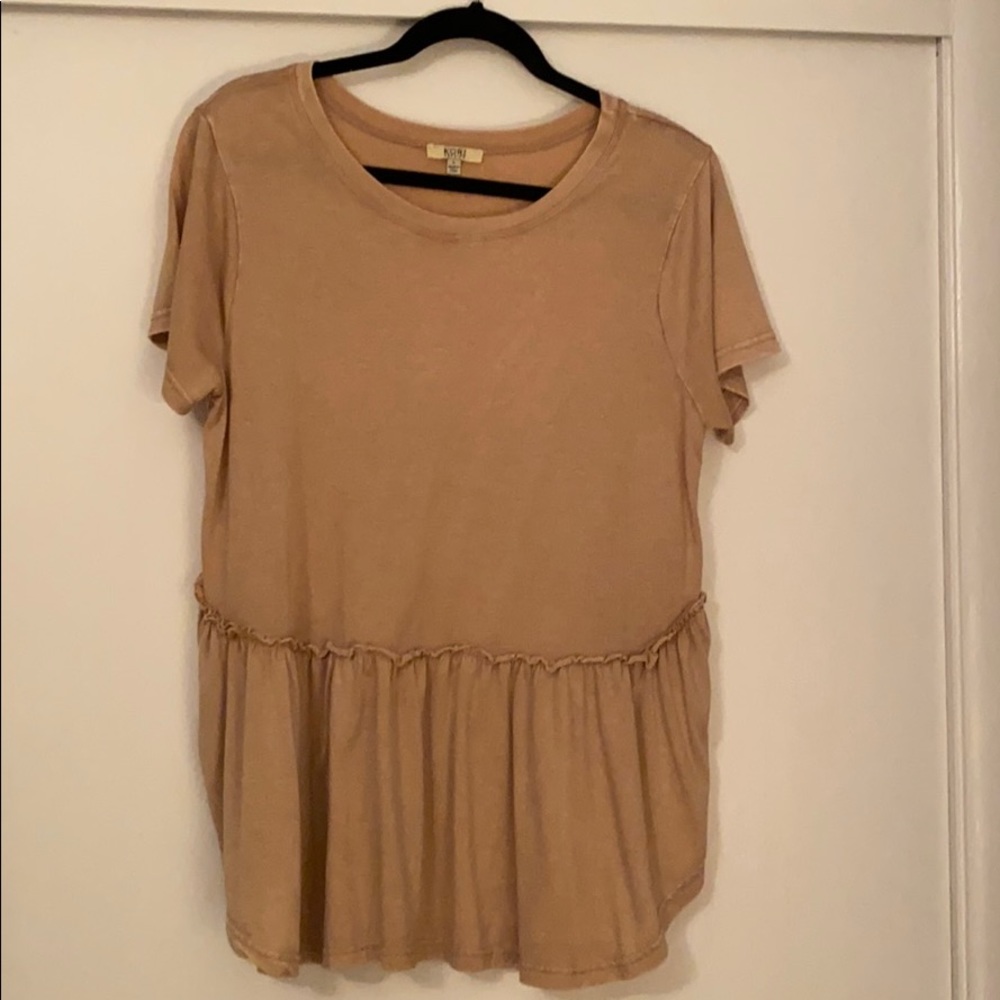 Peach peplum top